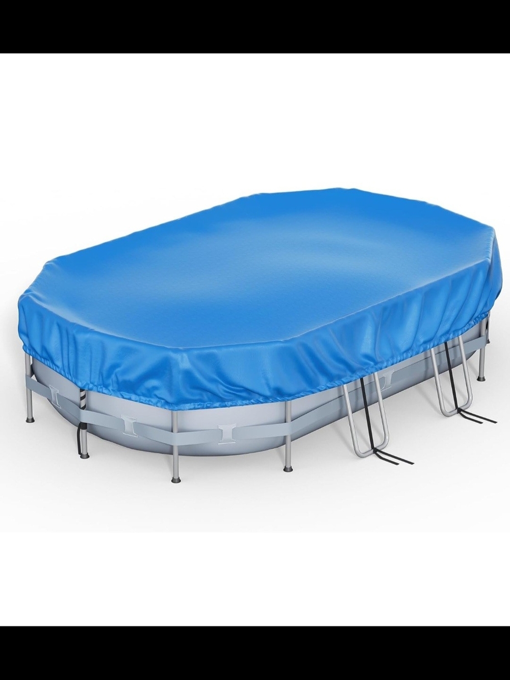 Oval Above-Ground Pool Cover in Blue - Secure Fit